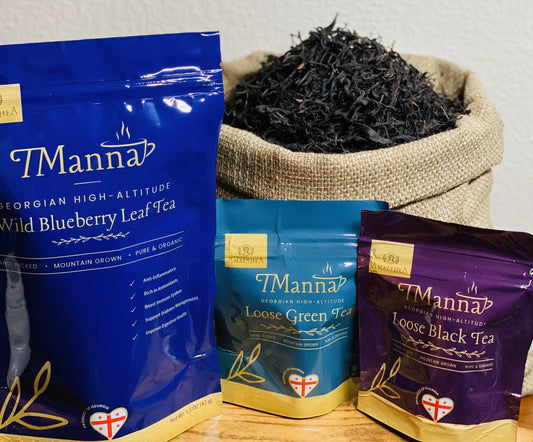 Wild Blueberry Leaf Tea & Black and Green samples